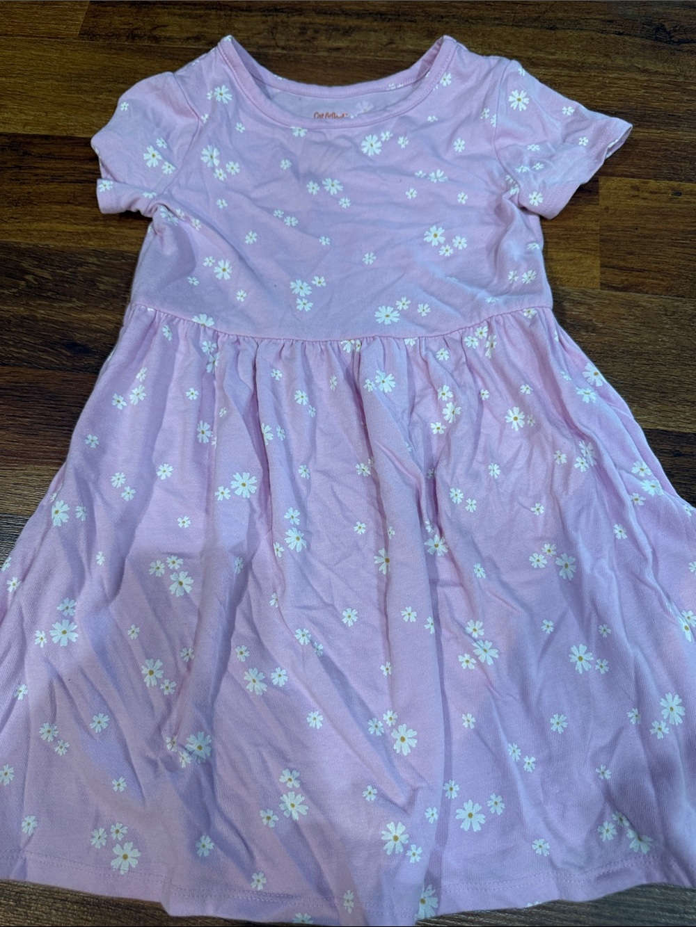 Little Girls 5T Cat & Jack Light Pink Daisy Short Sleeve Dress